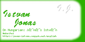 istvan jonas business card